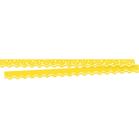Barker Creek Happy Lemon Yellow Double-Sided Scalloped Border, 26/set, PK26 3709